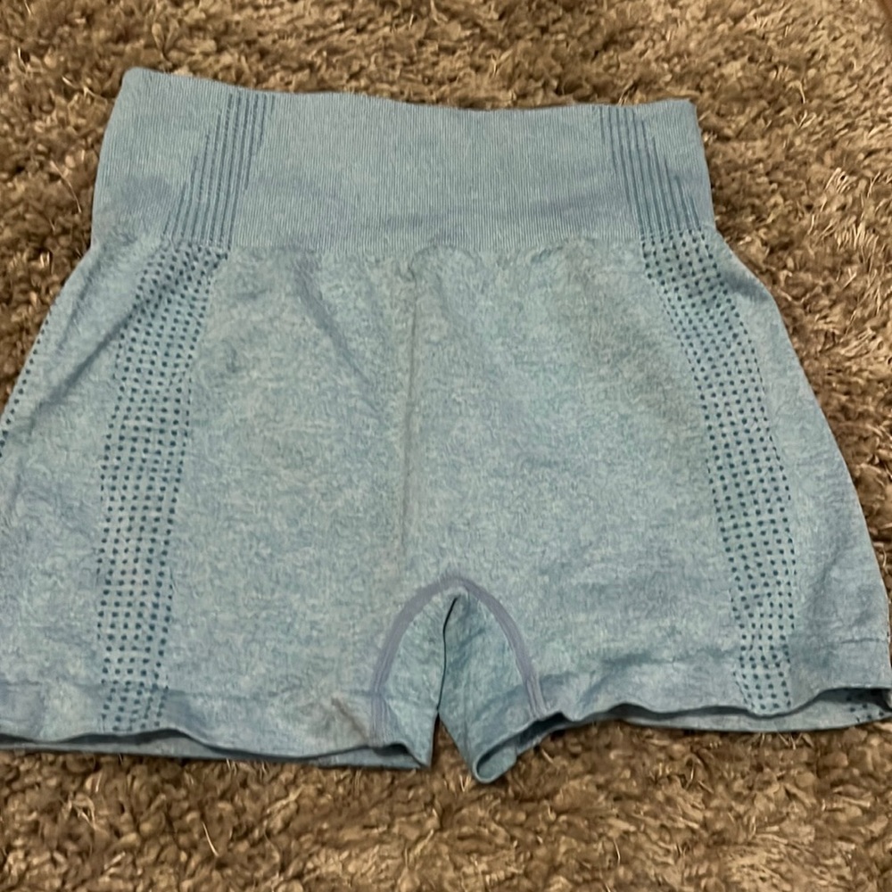 Light blue gym shorts